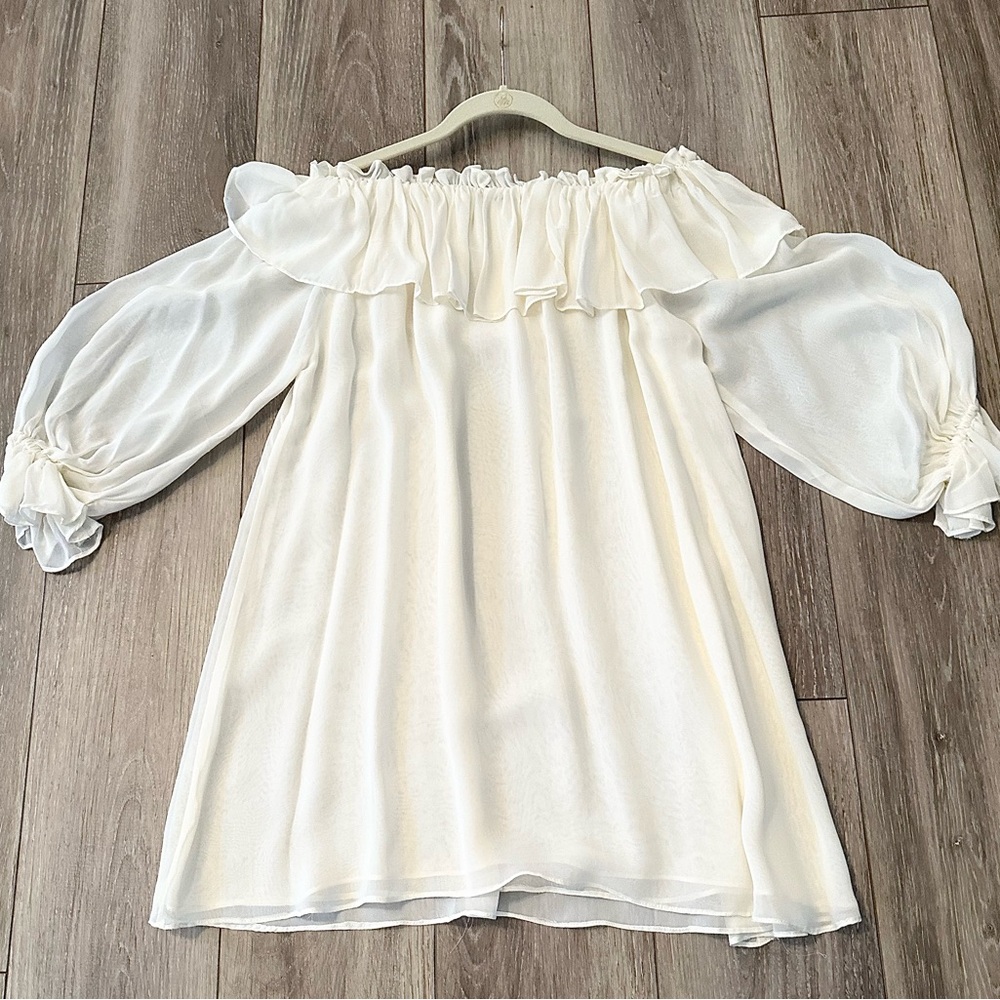Elegant Off-Shoulder Ivory Blouse